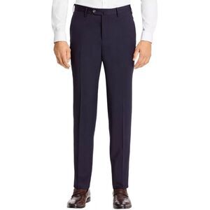PT01 Pantaloni Torino Mens Solaro Wool & Cotton Dress Pants 40 Navy IT 58